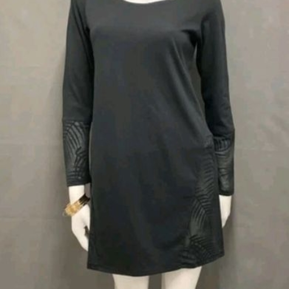 Tavik Black Swimsuit Cover Dress With Long Sleeves